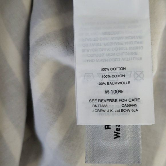 J. Crew striped peasant top size s - Picture 6 of 8